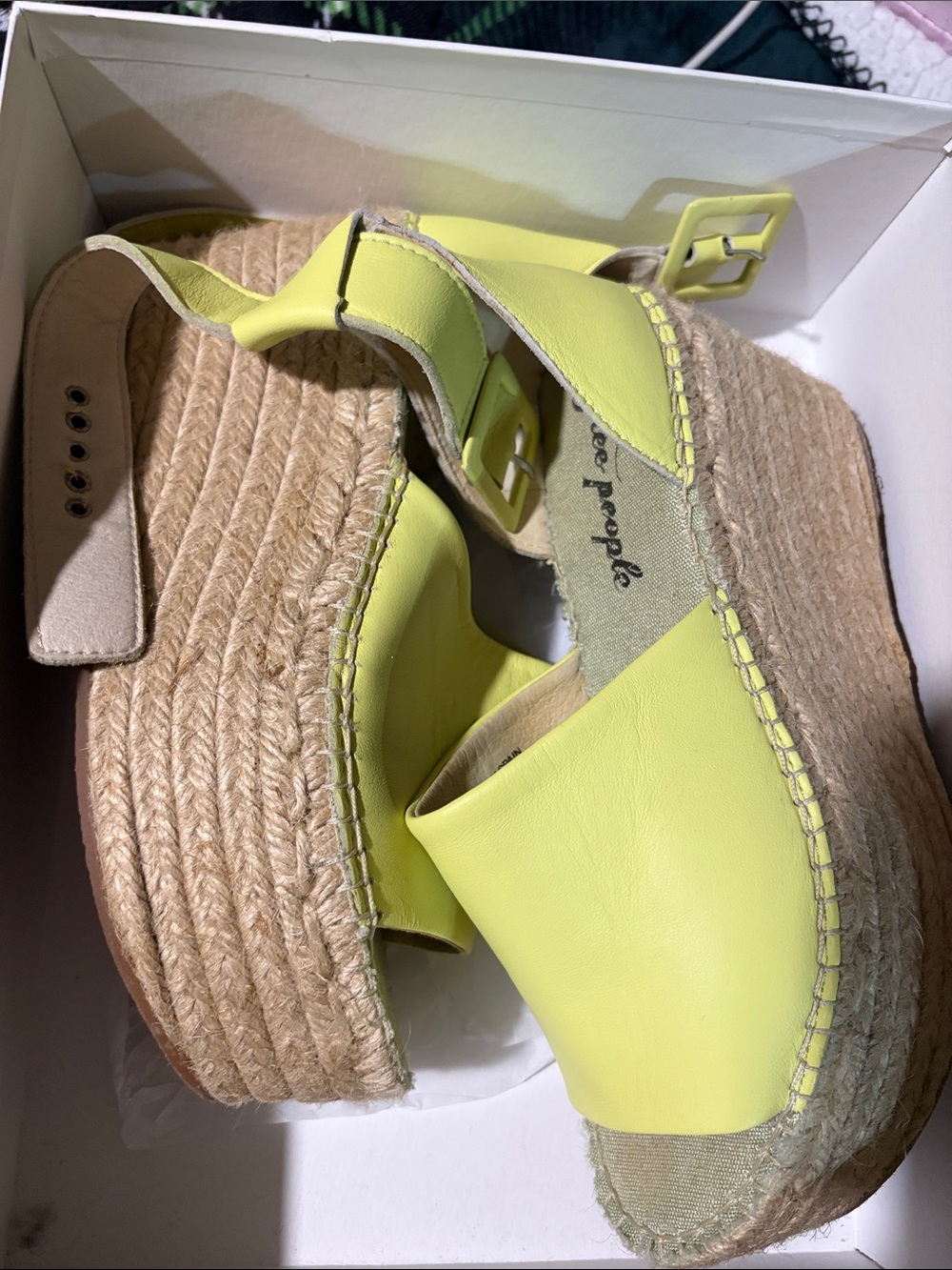 Free People Yellow Espadrille Platform Sandals - Women